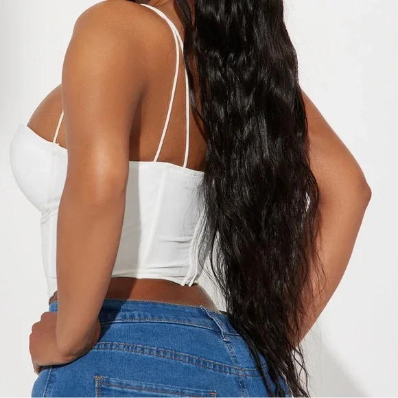 NWOT Fashion Novella White Crop - Picture 2 of 5